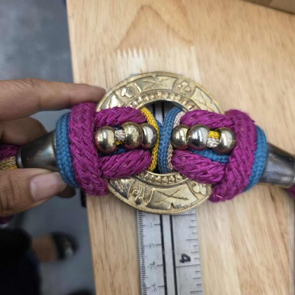 Vintage 1980's Women's Multicolor WOVEN ROPE Belt by The Leather Shop Size S - Picture 11 of 11